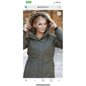 The North Face Women's Arctic Parka II 550-Down Winter Jacket Taupe Green Sz M